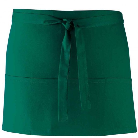 Bar Apron with 3 Pockets Green
