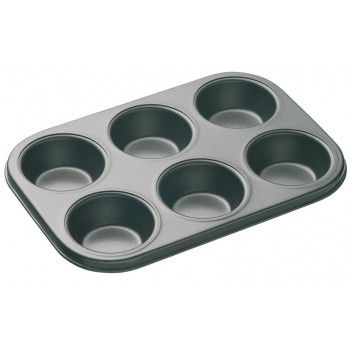 MasterClass Non Stick 6 Hole Baking Pan