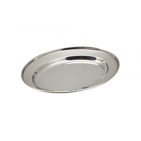 Small&Large Stainless Steel Oval Tray Plate Meat Platter Serving Dish 20-60 cm 