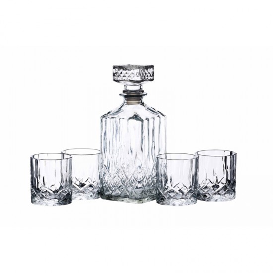 Barcraft Cut Glass Decanter Set