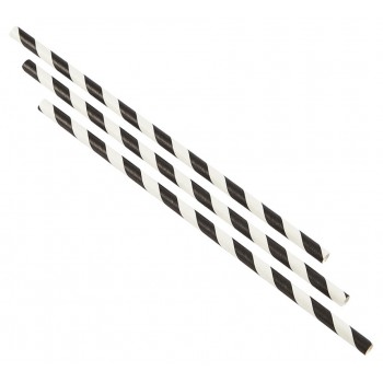 Paper Drinking Straws Black Stripe Paper Drinking Straws Black Stripe