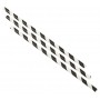 Paper Drinking Straws Black Stripe