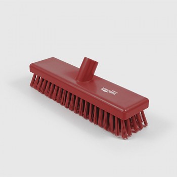 Hill Extra Stiff Deck Scrub 12" Red