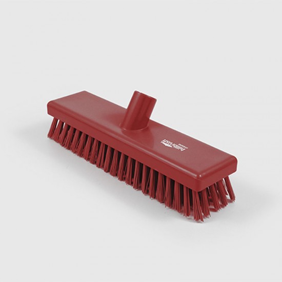 Hill Extra Stiff Deck Scrub 12" Red Hill Extra Stiff Deck Scrub 12" Red