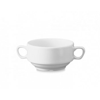 Churchill White Consomme Bowls Handled