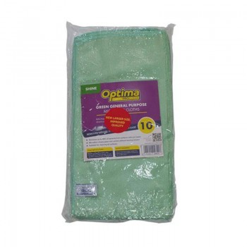 Optima Shine Microfibre Cloths Green Optima Shine Microfibre Cloths Green