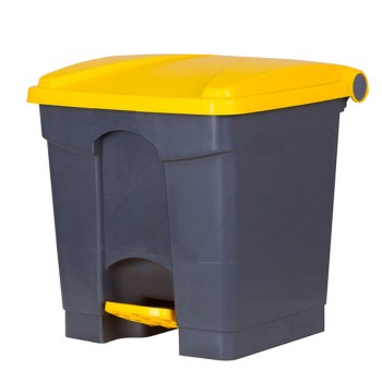 Yellow & Grey Pedal Bin 30lt