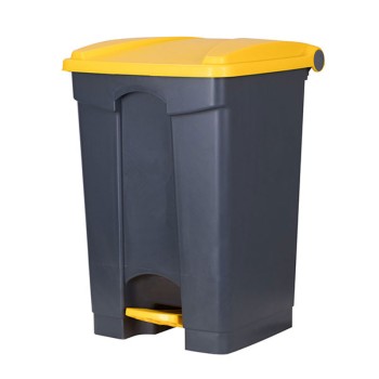 Yellow & Grey Pedal Bin 45lt