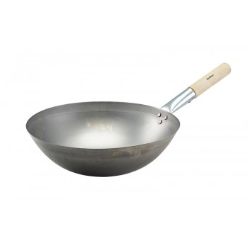 Black Iron Round Base Wok