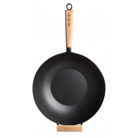 KitchenCraft World of Flavours 20cm Non Stick Wok for Induction Hob, Carbon  Steel, Small Stir Fry Pan