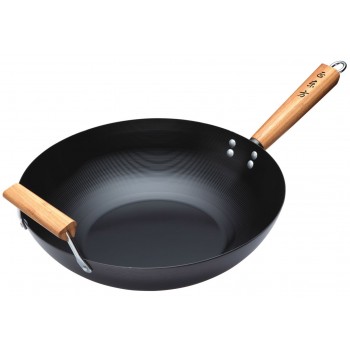 Oriental Carbon Steel Non Stick Wok