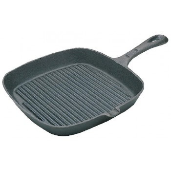 Cast Iron Square Skillet Pan Ribbed