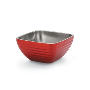 Pujadas Square Double Wall Bowl 3lt Red