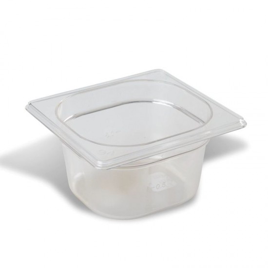 Polycarbonate 1/6x65 GN Pan Clear Polycarbonate 1/6x65 GN Pan Clear