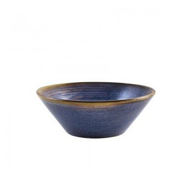 Aqua Blue Terra Porcelain Conical Bowls 19.5cm