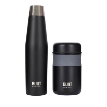 Built Hydration Bottle & Food Flask Set Black