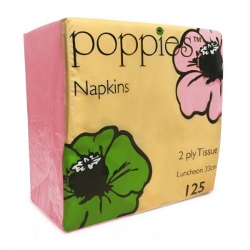 Coloured Napkins 33cm 2ply Pink