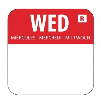 Removable Day Label Wednesday