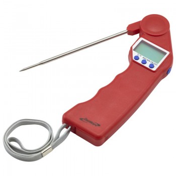 Folding Probe Pocket Thermometer Red
