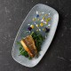 Churchill Studio Prints Raku Topaz Blue Oblong Plate 13" (Box 6) Churchill Studio Prints Raku Topaz Blue Oblong Plate 13" (Box 6)
