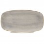 Churchill Stonecast Oblong Plate Grey 13x7" (Box 6)