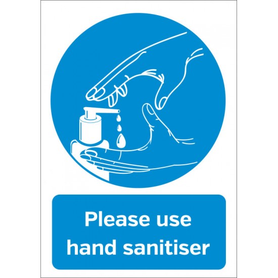 Hygiene Sticker Please use Hand Sanitiser A4