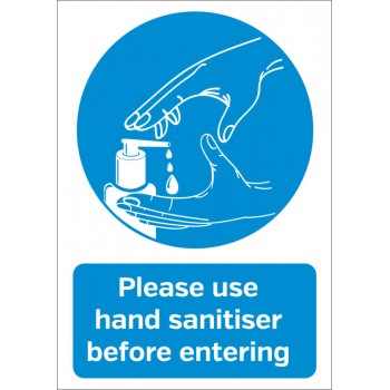Hygiene Sticker Please use Hand Sanitiser A6