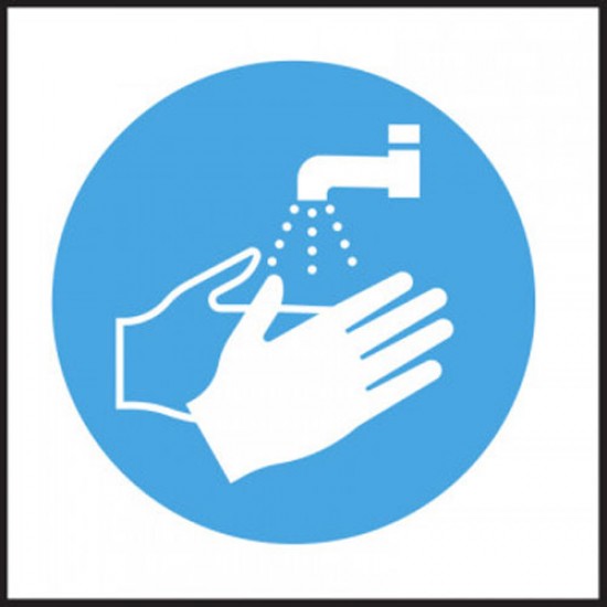 Hygiene Sticker Hand Wash Logo