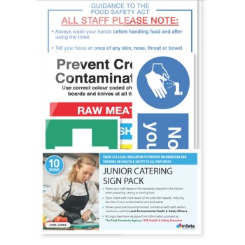 Catering Hygiene Sign's Junior Pack 10