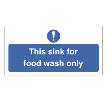 Hygiene Sticker Food Wash Only