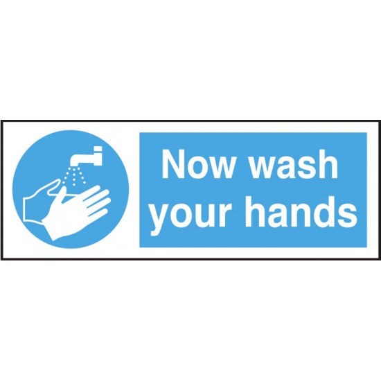 Hygiene Sticker Hand Wash Logo & Text
