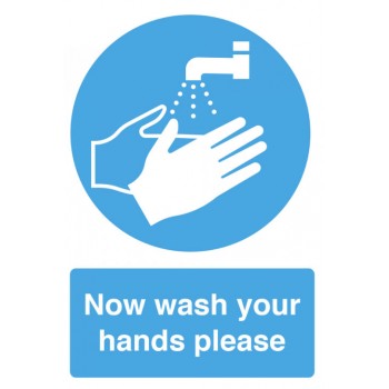 Hygiene Sticker Now wash Your Hands