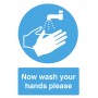 Hygiene Sticker Now wash Your Hands