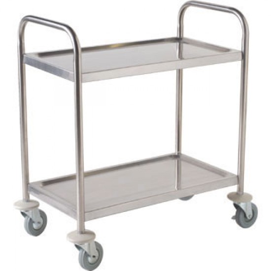 Stainless Steel Clearing Trolley Two Tier