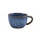 Aqua Blue Terra Porcelain Coffee Cup & Saucer