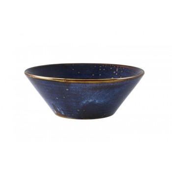 Aqua Blue Terra Porcelain Conical Bowls