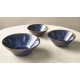 Aqua Blue Terra Porcelain Conical Bowls