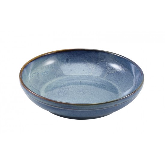 Aqua Blue Terra Porcelain Coupe Bowls