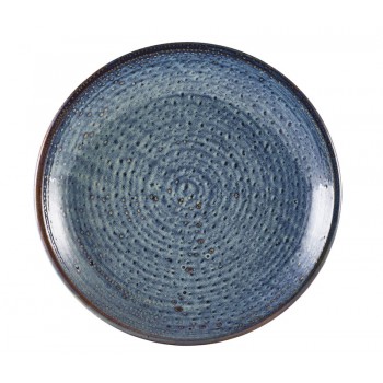 Aqua Blue Terra Porcelain Deep Coupe Plates