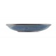 Aqua Blue Terra Porcelain Deep Coupe Plates