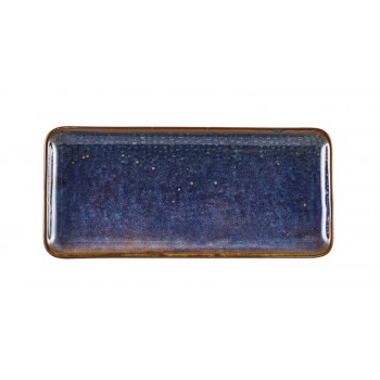 Aqua Blue Terra Porcelain Narrow Rectangular Plates