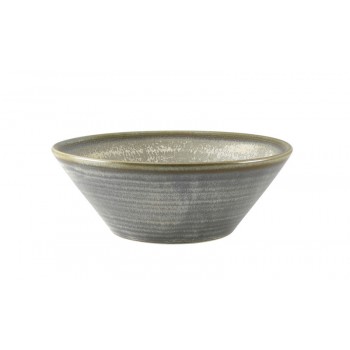 Matt Grey Terra Porcelain Conical Bowls