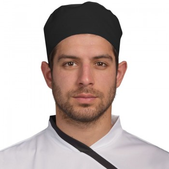 Le Chef Adjustable Skull Cap Black Med