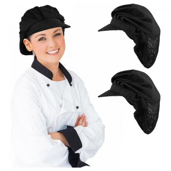 Black Gingham Hat with Net