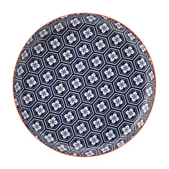 Cadiz Blue & Orange Dinner Plate