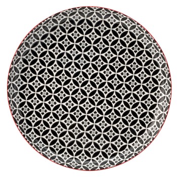 Cadiz Red & Black Dinner Plate