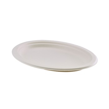 Compostable Bagasse Oval Plate