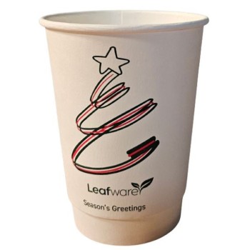 Christmas Design Compostable Coffee Cup DW
