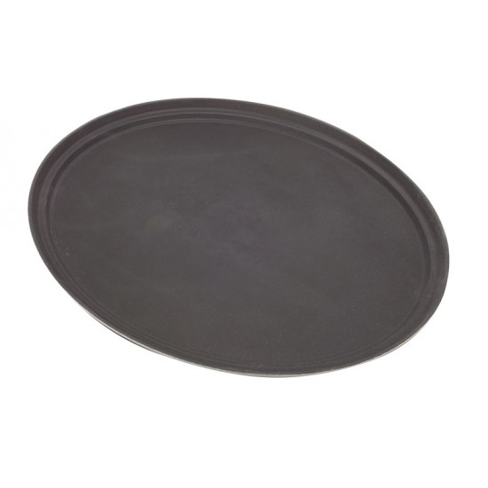 Black Oval Non-Slip Trays