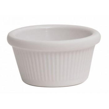 Melamine Ramekins White Fluted